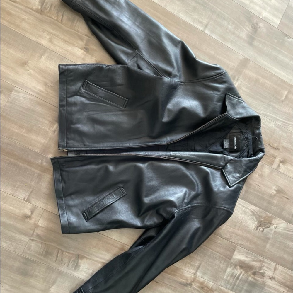 Men’s Dunne & Cole black leather jacket M